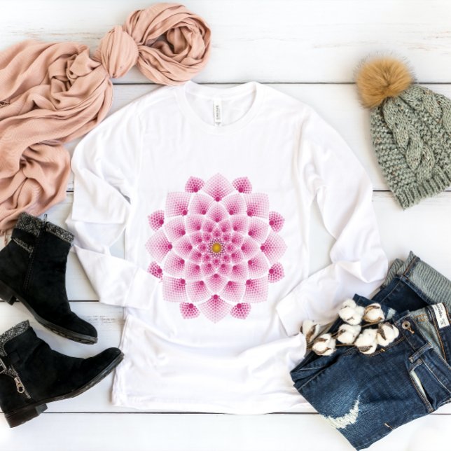 Rosa Mandala Flower T Shirt (Skapare uppladdad)