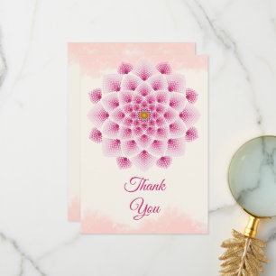 Rosa Mandala Flower Tack Kort
