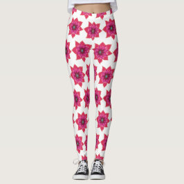 Rosa Mandala Flowers Anpassningsbar Leggings