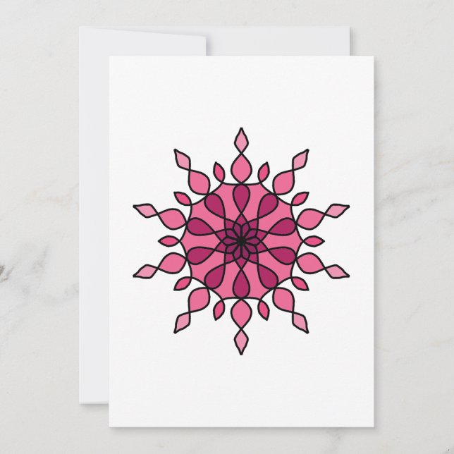 Rosa Mandala Julkort (Framsida)
