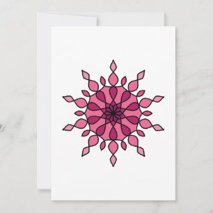 Rosa Mandala Julkort