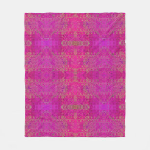Rosa Mandala Mönster Fleecefilt