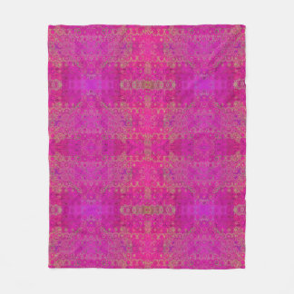 Rosa Mandala Mönster Fleecefilt