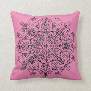 Rosa Mandala Pillow Kudde