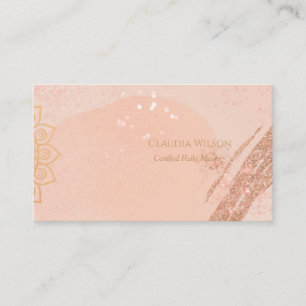Rosa Mandala Reiki Andlig Energy Healer Visitkort
