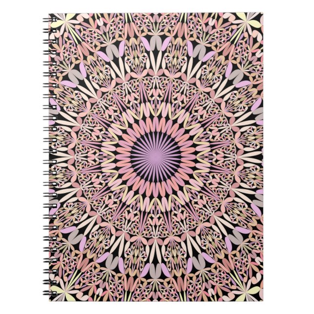 Rosa Mandala snyggt Anteckningsbok (Framsidan)