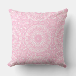 Rosa Mandala Söt Kalejdoskop Mönster Kudde