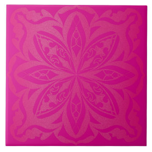 Rosa mandala zen kakelplatta