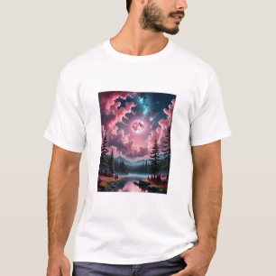 Rosa Måne Fantasy Dreamy Night Himmel Ligcape Tee