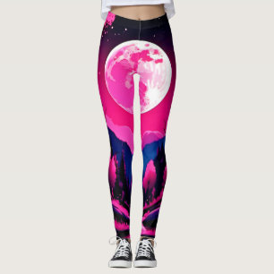 Rosa Måne Fantasy Leggings