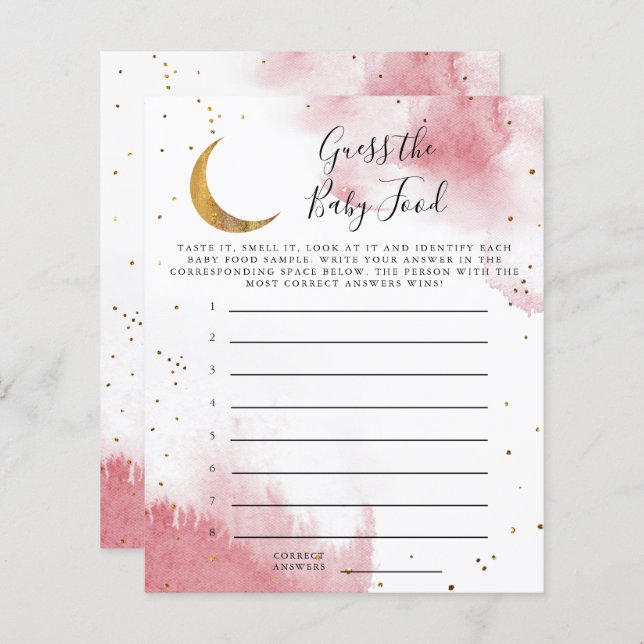 Rosa Måne gissar att matskon i Baby spelar en vikt (Fram/baksida)