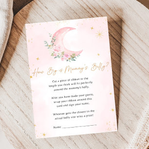 Rosa måne och stjärnor Baby Shower Hur stor är spe