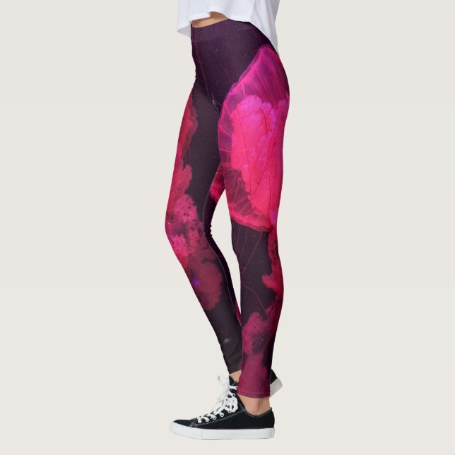 Rosa manet leggings (Vänster)