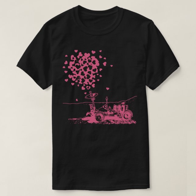 Rosa månrover av kärlek t shirt (Design framsida)