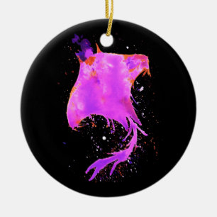 Rosa Manta Ray Julgransprydnad Keramik