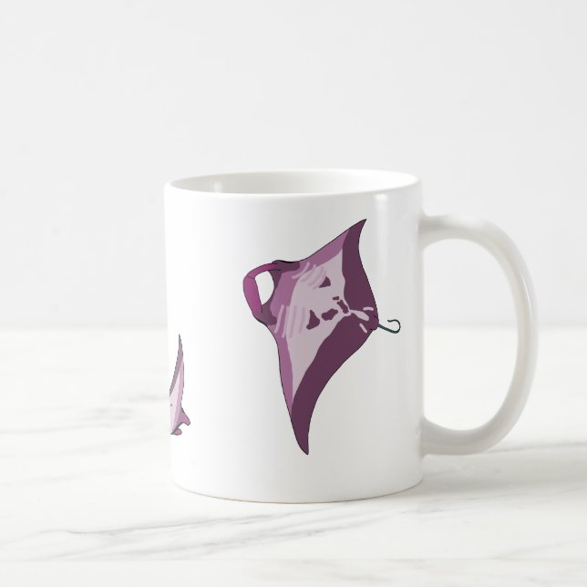 Rosa Manta Rays Kaffemugg (Höger)