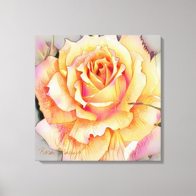 Rosa ‘Manyo’ [Premium Canvas] Canvastryck (Framsida)
