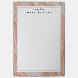 Rosa Marble Abstrakt Mönster Post-it Block