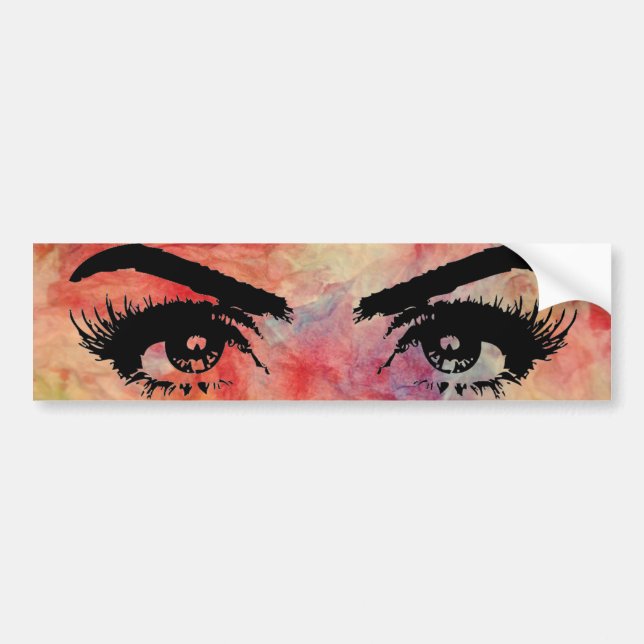 Rosa Marble Bumper Sticker Bildekal (Framsidan)