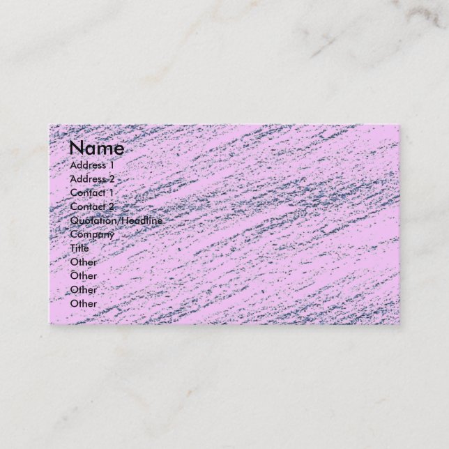 Rosa Marble Business Profile Card Visitkort (Framsida)