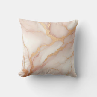 Rosa Marble Dekorativ kudde med Guld Veins