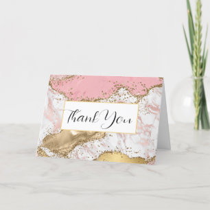 Rosa Marble Design för lyxur Ro Guld Tack Kort