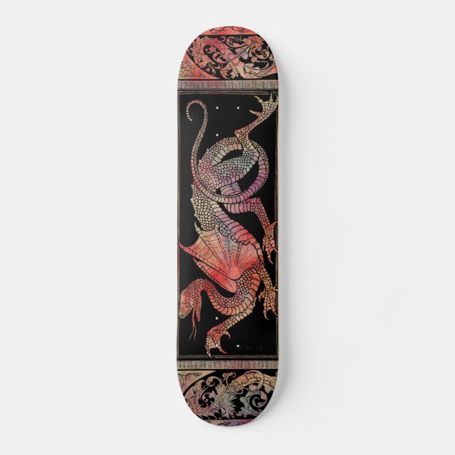Rosa Marble Dragon Skateboard Bräda 20,5 Cm (Framsida)