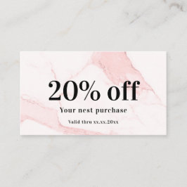  rosa marble elegant qr-kodverksamhet rabattkort