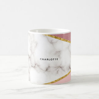 Rosa Marble Färg Block Mugg