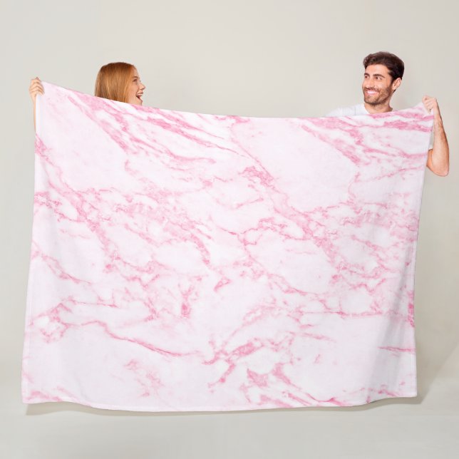 Rosa Marble Fleecefilt (På plats)