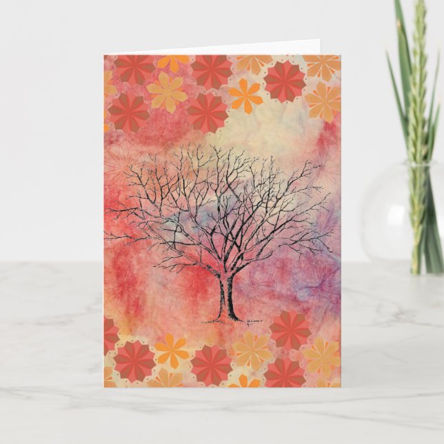 Rosa Marble Greeting Card Kort (Framsida)