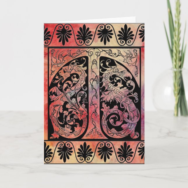 Rosa Marble Greeting Card Kort (Framsida)