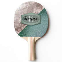 Rosa Marble Grönt Monogram