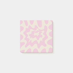 Rosa Marble Groovy Vågigt Rand Modern Vår Post-it Block