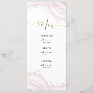 rosa marble Menu Meny