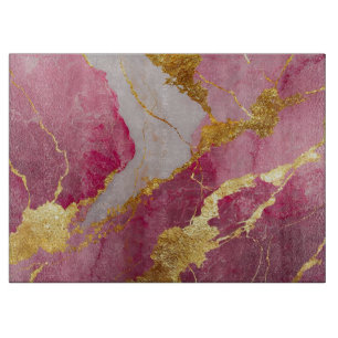 Rosa Marble Mönster med Guld