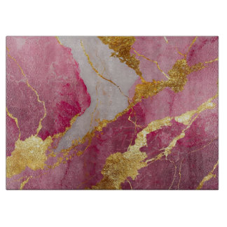 Rosa Marble Mönster med Guld