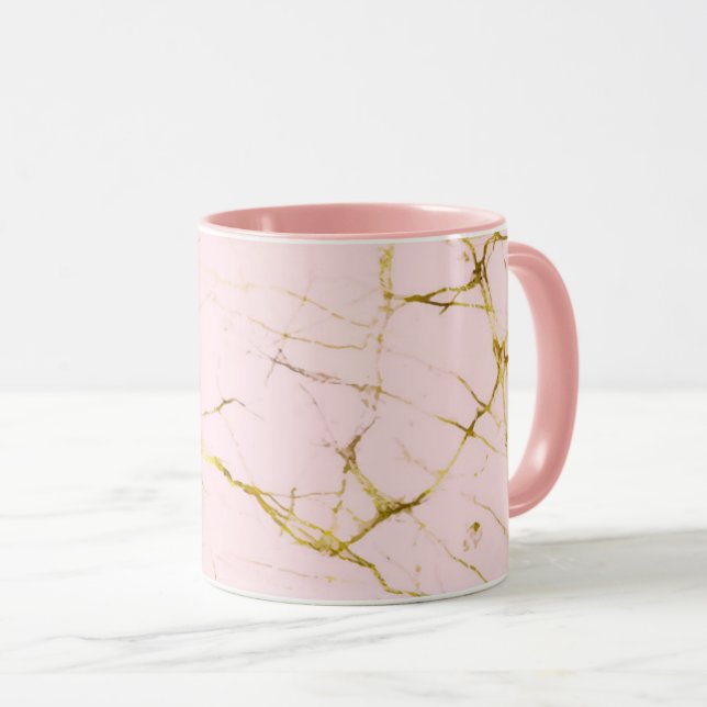 Rosa Marble Mugg (Framsida höger)