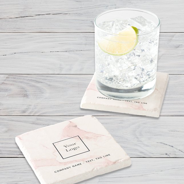 Rosa marble namn business logotyp elegant modern stenunderlägg (Skapare uppladdad)