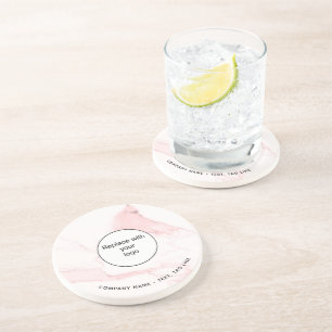Rosa marble namn business logotyp elegant modern underlägg