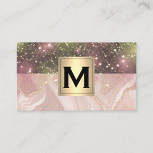 Rosa Marble Opholsted Stardust Visitkort