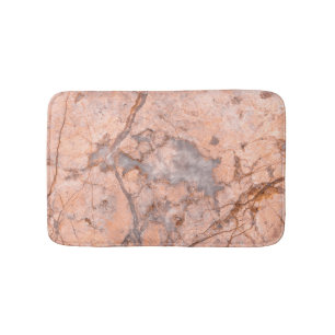 Rosa Marble Stone med Grått Badrumsmatta