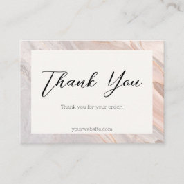 Rosa Marble Tack Customer Service Card Visitkort