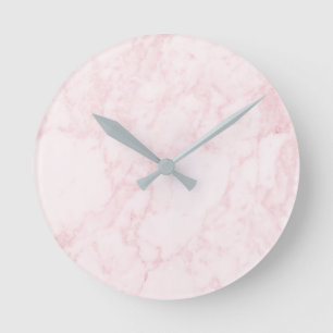 Rosa Marble Wall Clock Rund Klocka