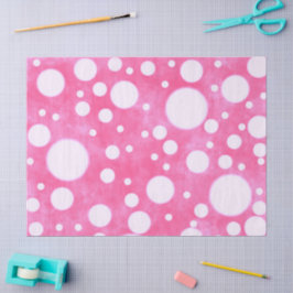 Rosa Marble White Polka dots Mönster Decoupage