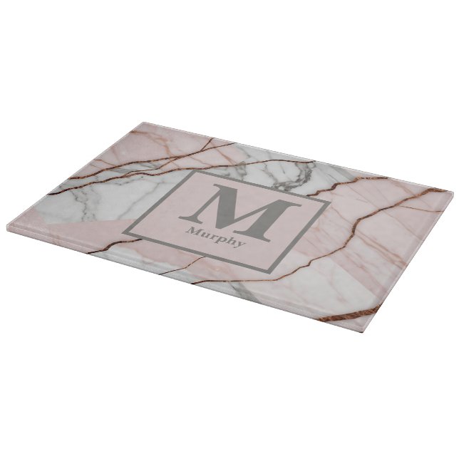  Rosa Marble with Copper Accents Monogram (Hörn)