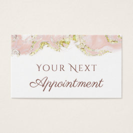 rosa marbling-designkort för avtalad tid visitkort