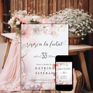 rosa margarita blommigt gardar la fecha spara datumet