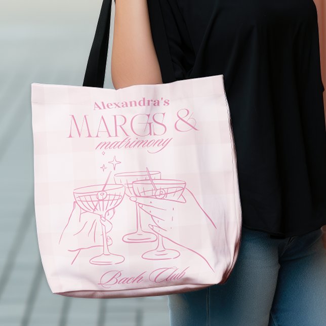Rosa Margs och Matrimony Bachelorette Tygkasse (Skapare uppladdad)