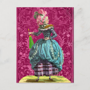 Rosa Marie Antoinette Bonjour Vänskap Hälsning Vykort